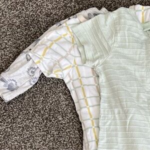 BUNDLE Baby Neutral Double Zip Rompers || Soft Cotton Set | 12 M
